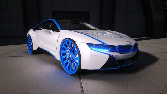 2015 BMW I8 Tron Design Custom on Dub Floaters | Nukem Customs