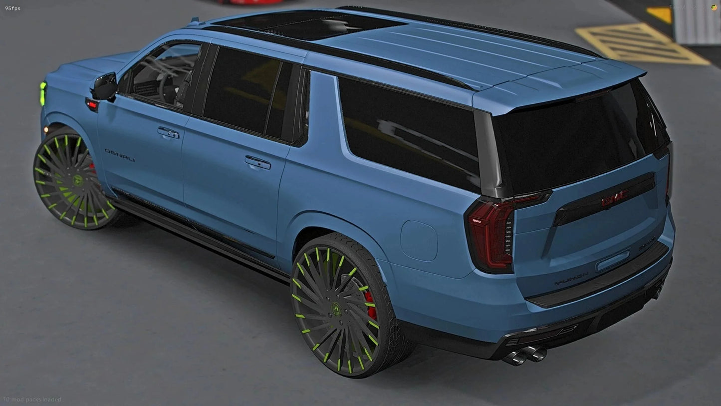 2021 GMC Yukon Denali Blacked on 28" Lexanis | Bleed