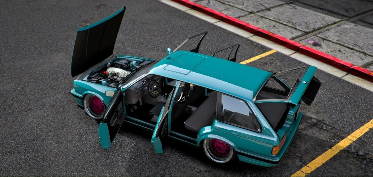 BMW E30 Touring Stanced 5 Seater | Sly