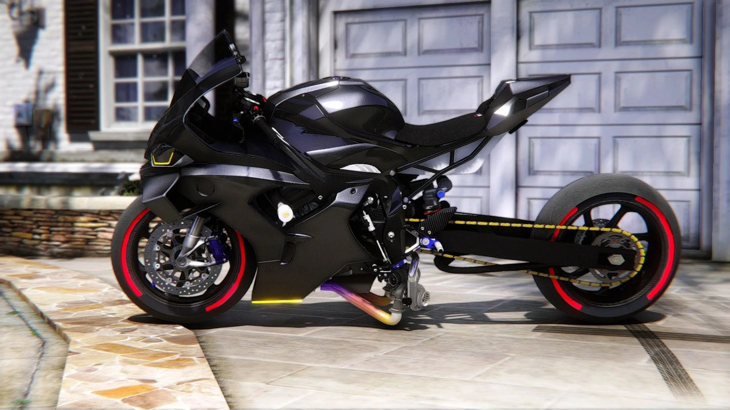 BMW M1000RR Stretched Twin Turbo with Custom Exhausts | JC Customs