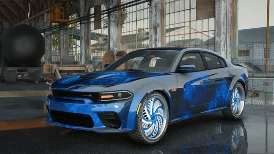 Charger Scatpack Blue On Rucci Wheels | ATM Boesta