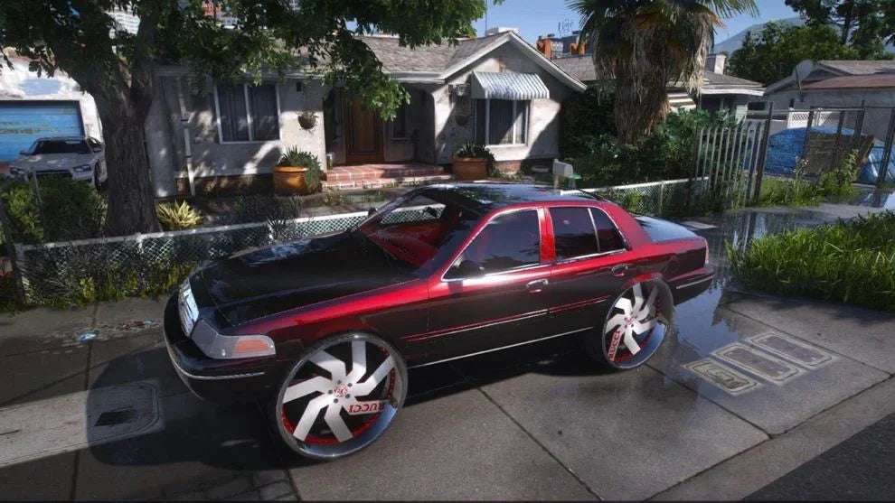 Crown Vic On Ruccis With Glass Roof | PNUT CUSTOMS