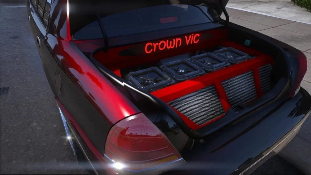 Crown Vic On Ruccis With Glass Roof | PNUT CUSTOMS