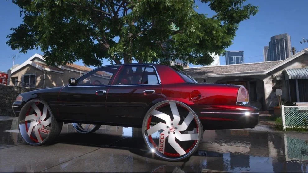 Crown Vic On Ruccis With Glass Roof | PNUT CUSTOMS