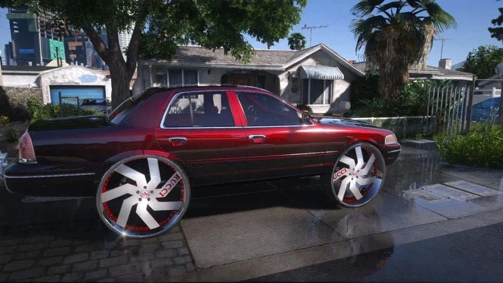 Crown Vic On Ruccis With Glass Roof | PNUT CUSTOMS