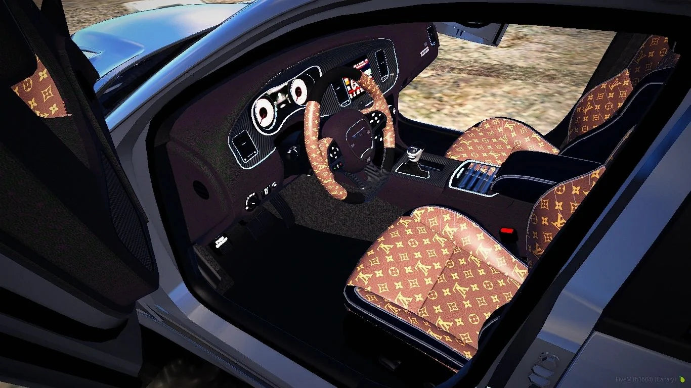 Custom Dodge Charger With Louis Vuitton Seats and Star Headliner | Unknown