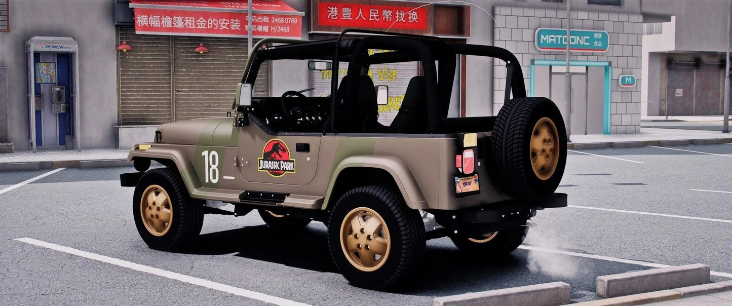 (Debadged) 11992 Jeep Wrangler YJ Sahara | Underground Customs