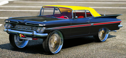 (Debadged) 1959 Impala Drop Top on Daytons | PNUT Customs