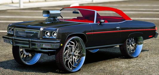 (Debadged) 1975 Caprice Drag Donk Drop Top on Staggered Corleone Forged | PNUT CUSTOMS