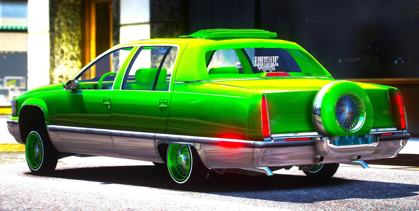 (Debadged) 1993 Cadillac Fletwood Broghum Lowrider | Unique Kustomz