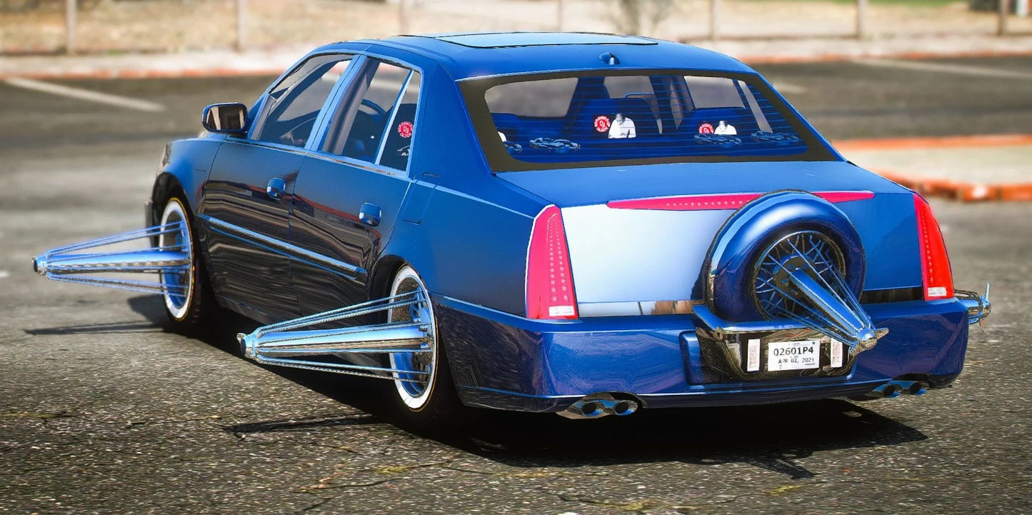 (Debadged) 2007 Cadillac DTS Slab On Swangas | Slab Builds