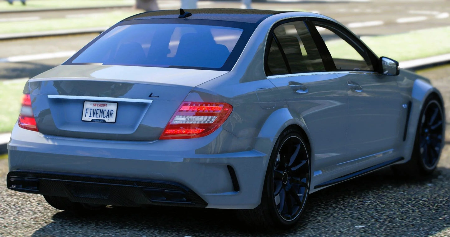(Debadged) 2012 Mercedes-Benz C63 AMG Coupe Black Series Police Modern Lights | Versus