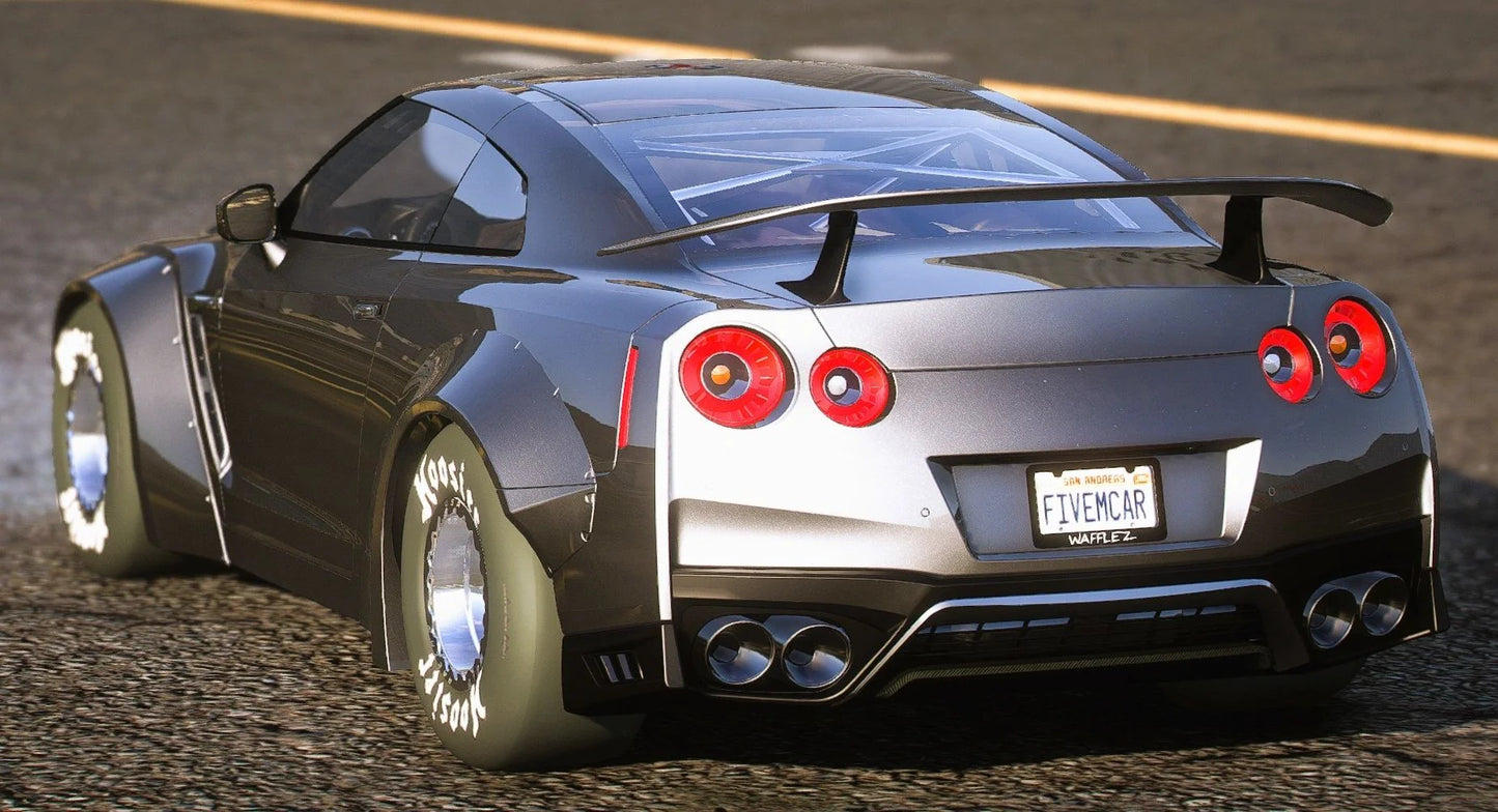 (Debadged) 2017 Nissan GTR Twin Turbo Drag (Bulletproof) | Wafflez