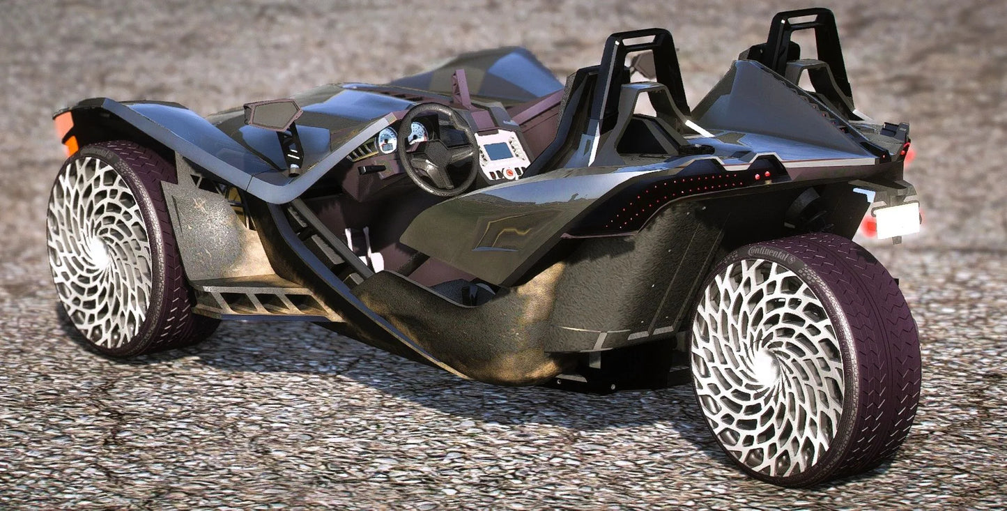 (Debadged) 2015 Polaris Slingshot on 24 Front 26 Rear Forgiatos | Bleed