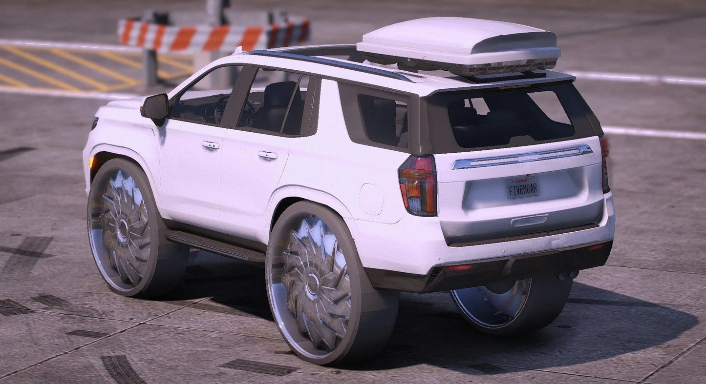 (Debadged) 2021 Chevy Tahoe on Floater | BrainShack Customs