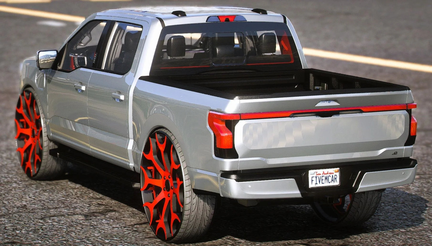 (Debadged) 2023 Ford F-150 Lightning on Forgiatos | PNUT Customs