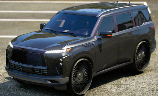 (Debadged) 2025 Infiniti QX80 On 30" Forgiatos With Animated Sunroof (Bulletproof) | PNUT CUSTOMS