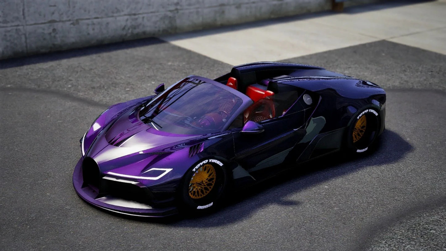 (Debadged) Bugatti Divo Rain Prisk Concept | Tora