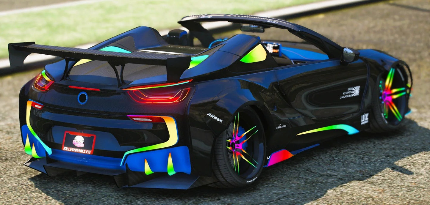 (Debadged) BMW I8 Rainbow Light Edition | Killer Vechicles