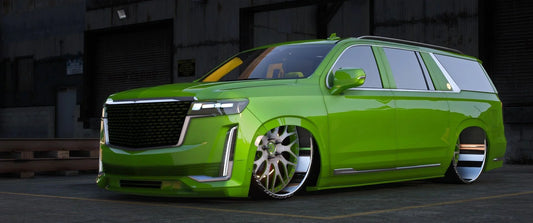 (Debadged) Cadillac Escalade 2 ESV EE SEMA Bagged | GG