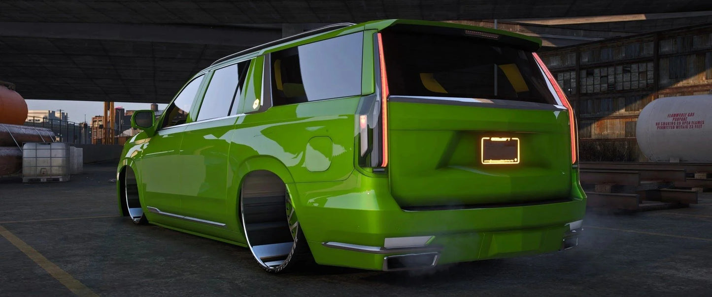 (Debadged) Cadillac Escalade 2 ESV EE SEMA Bagged | GG