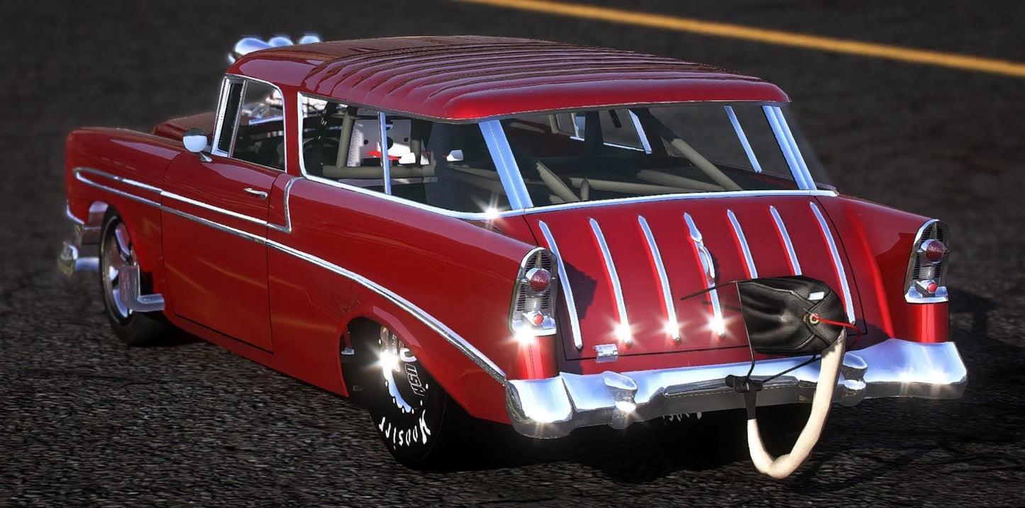 (Debadged) Chevy Belair Wagon Drag | Kijunomad