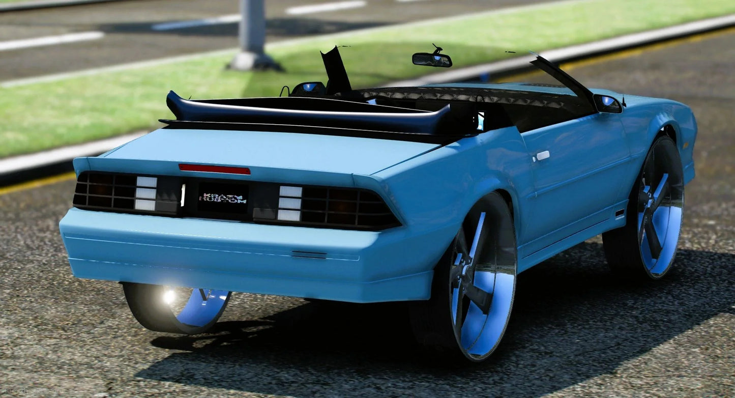 (Debadged) Chevy Camaro Droptop ZL1 Donk 1990 | Krazy Customs