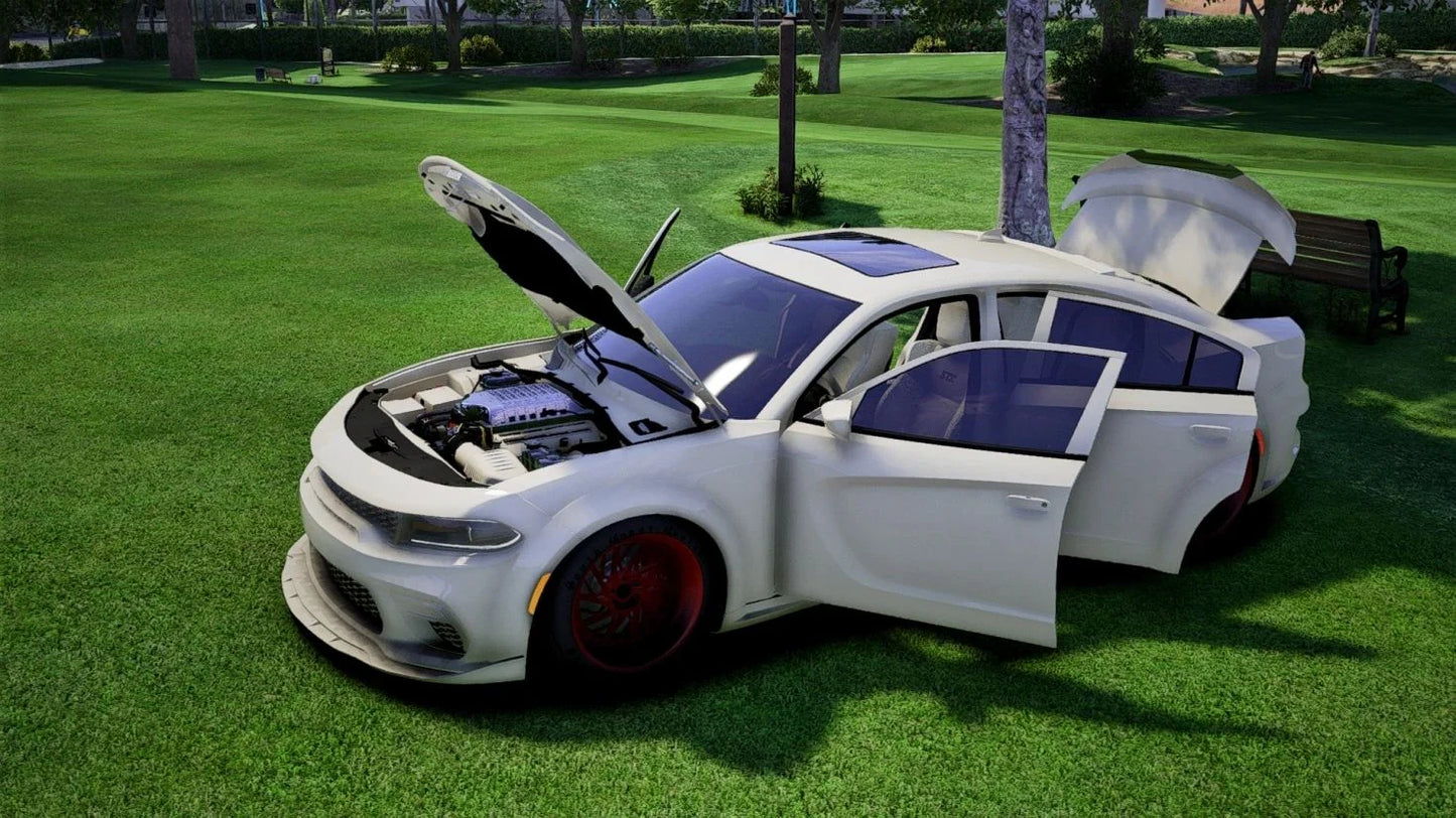 (Debadged) Dodge Charger Widebody White Out | South Coast Custom
