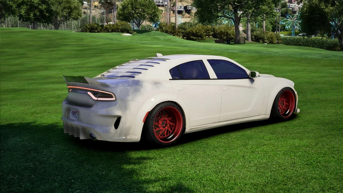 (Debadged) Dodge Charger Widebody White Out | South Coast Custom
