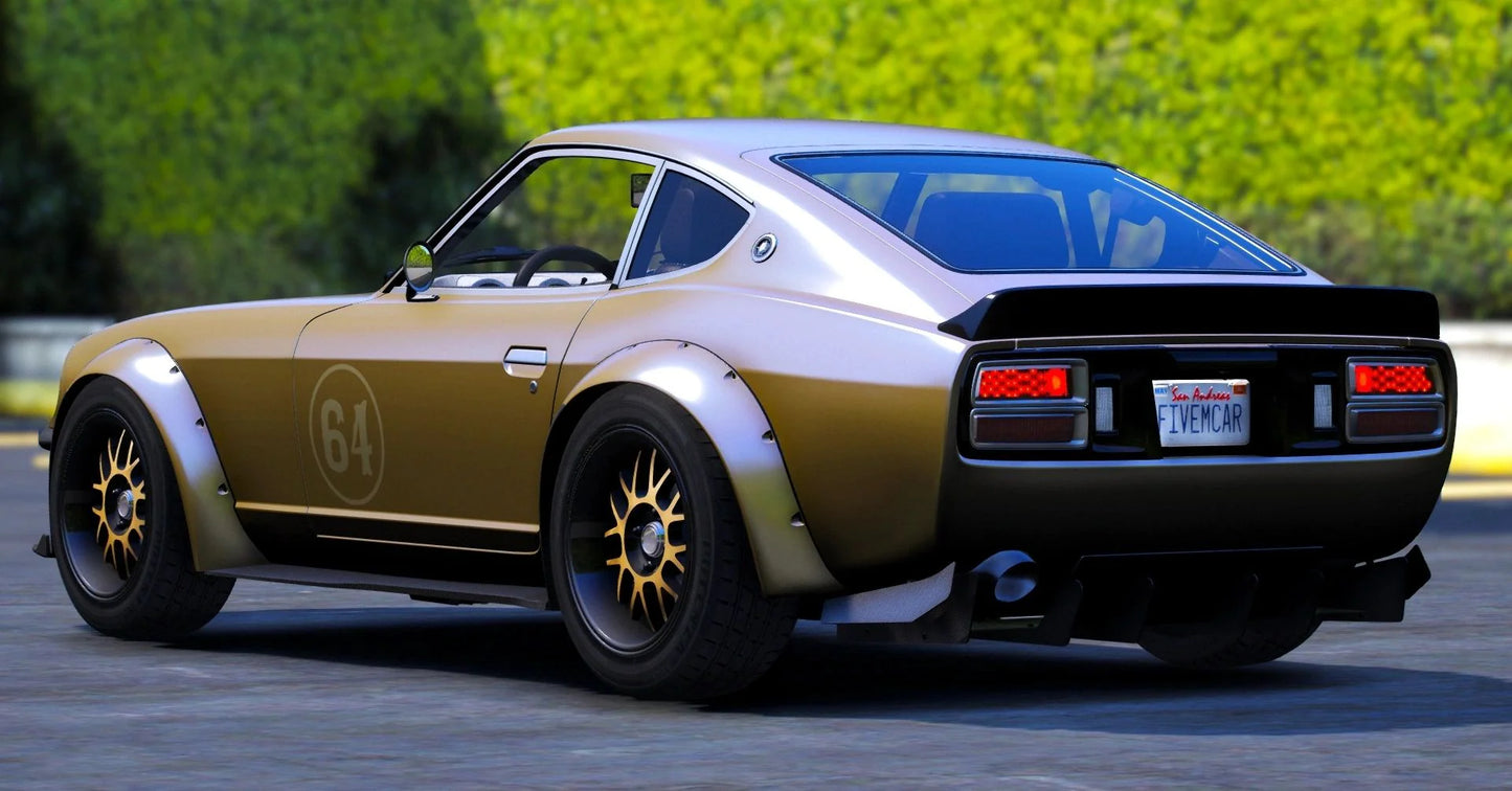 (Debadged) Datsun 280Z Fosberg Racing Gold Leader 1975 | Ikx3