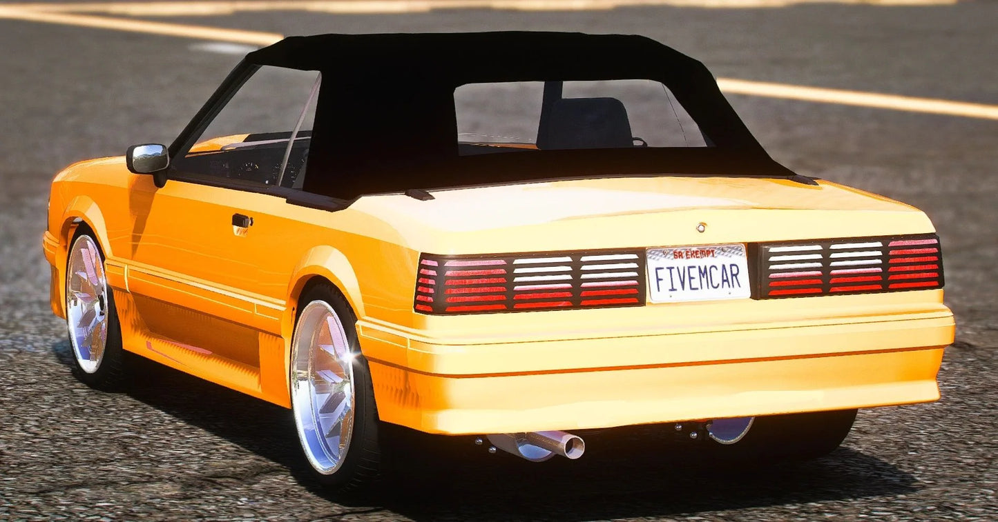 (Debadged) Ford Mustang Fox 5.0 (Animated Roof) 5 seater | DDC Cars