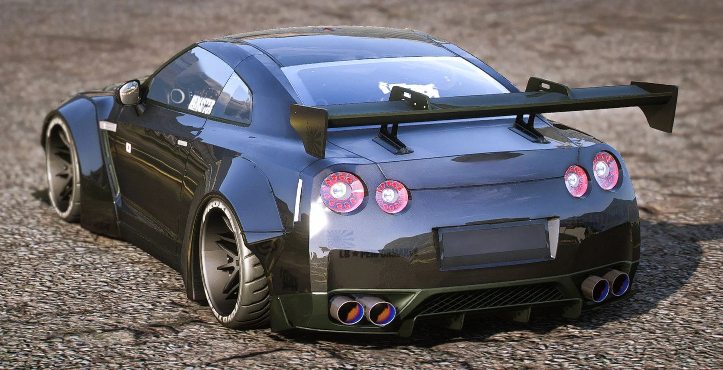 (Debadged) Nissan GTR Liberty Walk Police Modern Lights | Versus