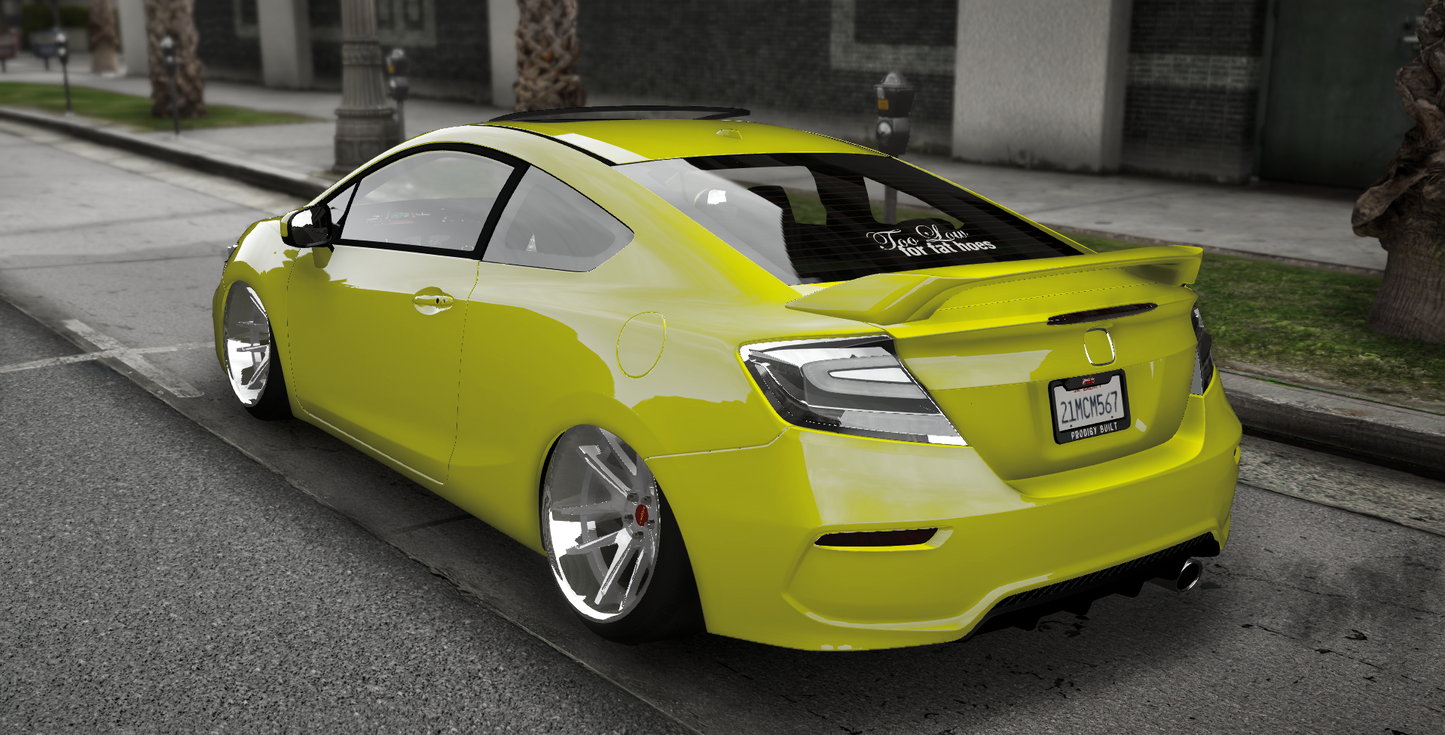 (Debadged) Honda Civic SI I-VTec DOHC Stanced 2 Door | Hachi Customs