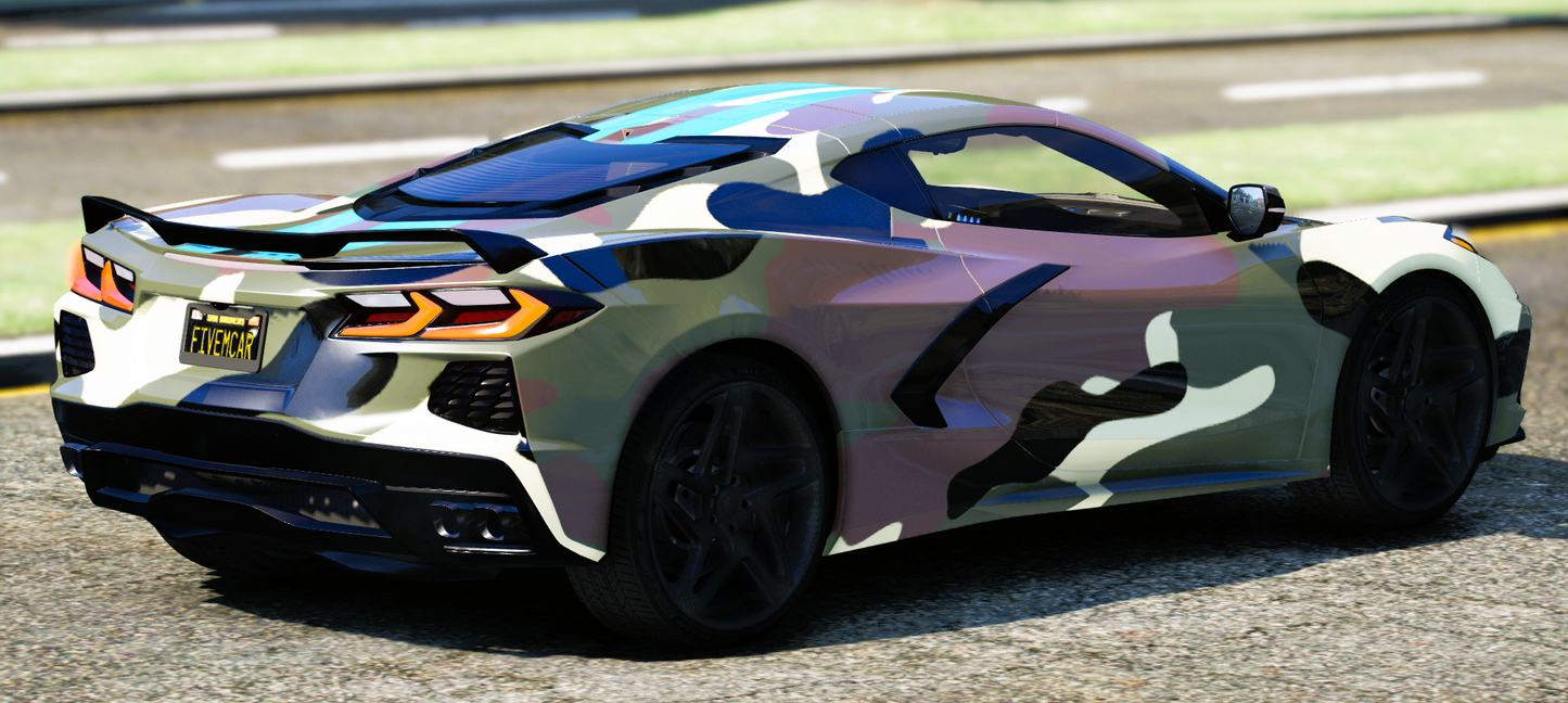 (Debadged) Chevrolet Corvette C8 Stingray "Camo" | Princ