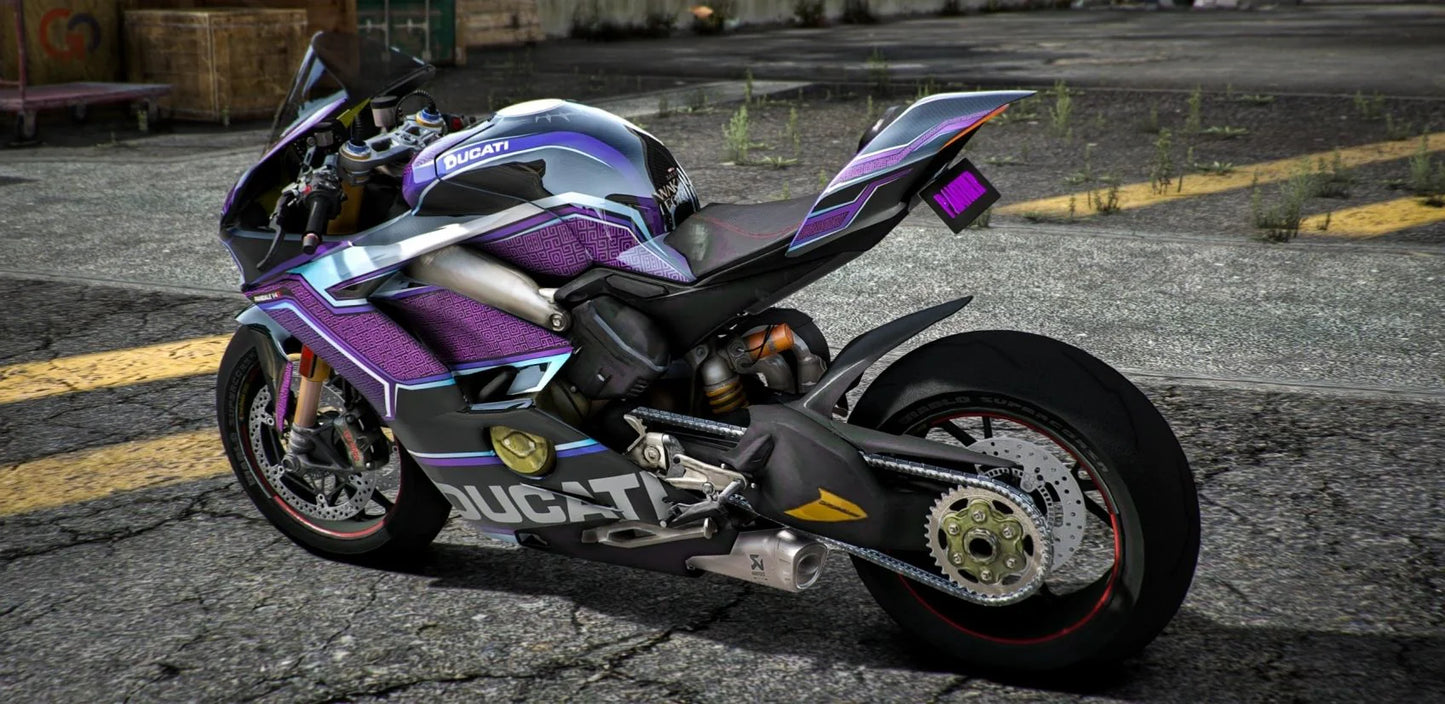 Ducati V4S Black Panther Purple Edition | Port Baek