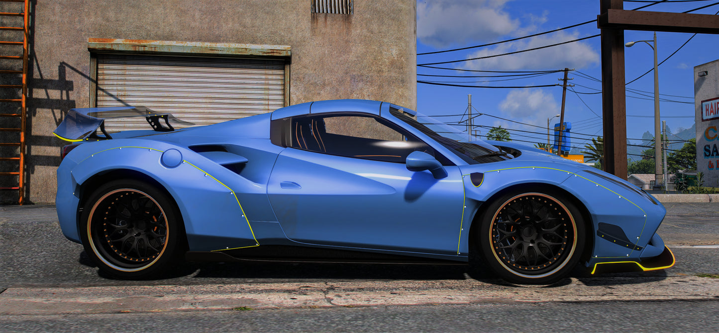 Custom Oni Liberty Walk Ferrari 488 Spider | DEFz Customs