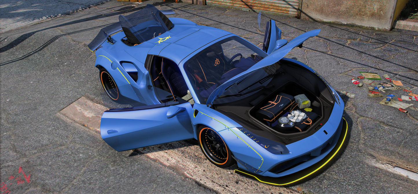 Custom Oni Liberty Walk Ferrari 488 Spider | DEFz Customs