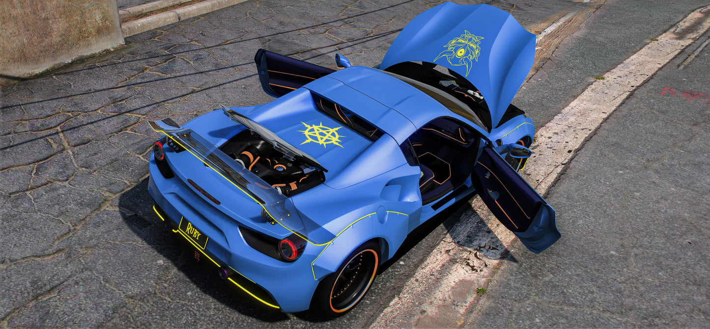 Custom Oni Liberty Walk Ferrari 488 Spider | DEFz Customs