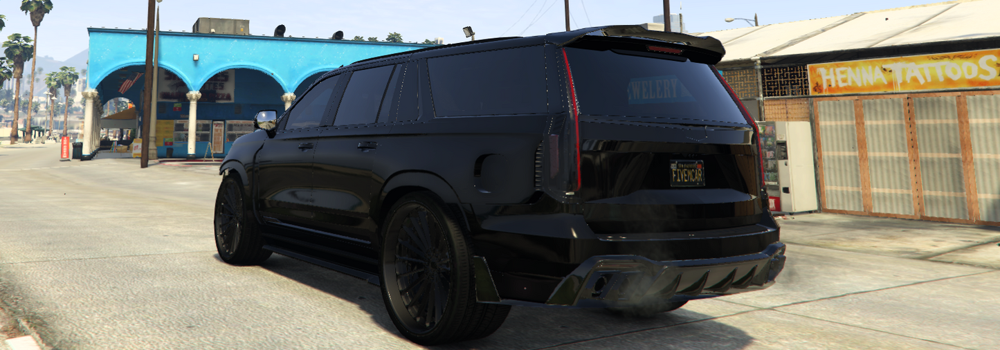 (Debadged) Mansory Escalade Widebody 2023 Concept Butterfly Doors | Indigo