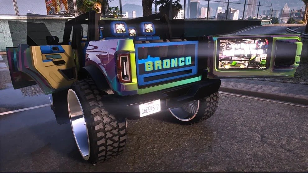 Ford Bronco on Forgiatos Tv's in head rest | PNUT Customs