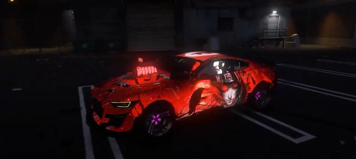 Ford Mustang Uchiha Itachi | Glowing Decals | Light Animation | Neo Designer