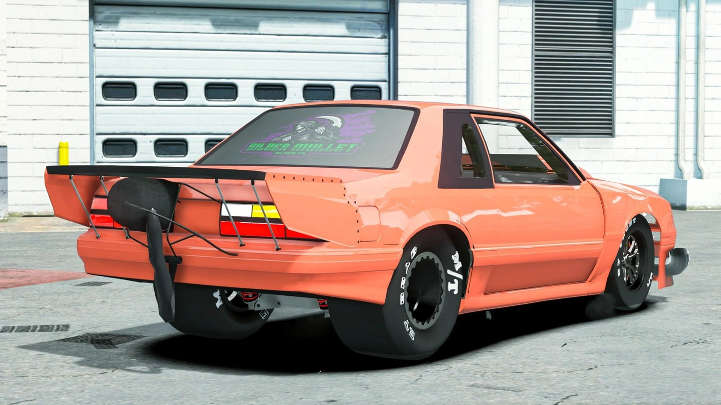 Ford Mustang Fox Body Silvermullet Drag| L11RY