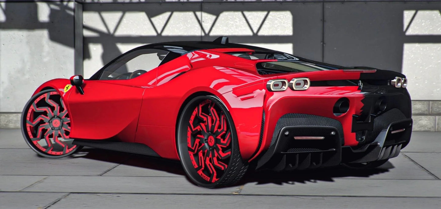 Ferrari SF90 on Rucci Donk | PNUT Customs