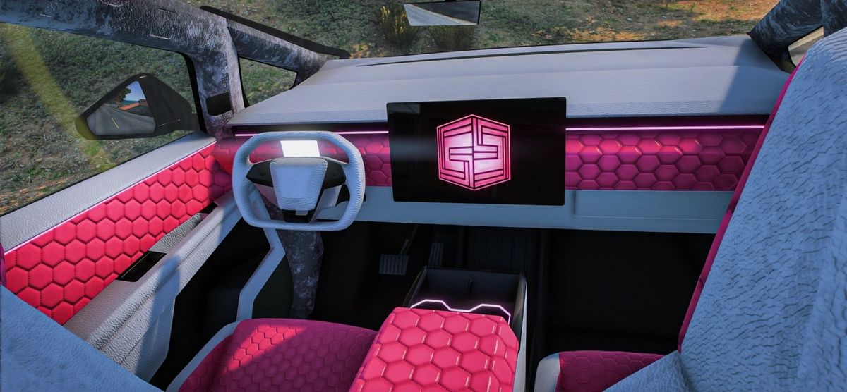 Tesla Cyber Track SEMA STYLE ON AIRRIDE | GG