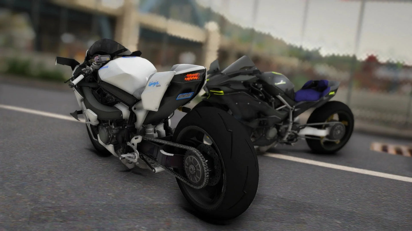 Kawasaki Ninja H2 Stretched and Slammed | Unknown