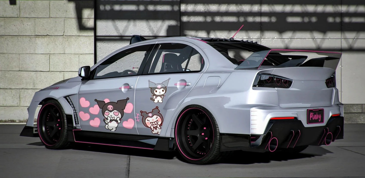 (Debadged) Mitsubishi Lancer Evolution X FR-400 Pinky | DEFz Customs