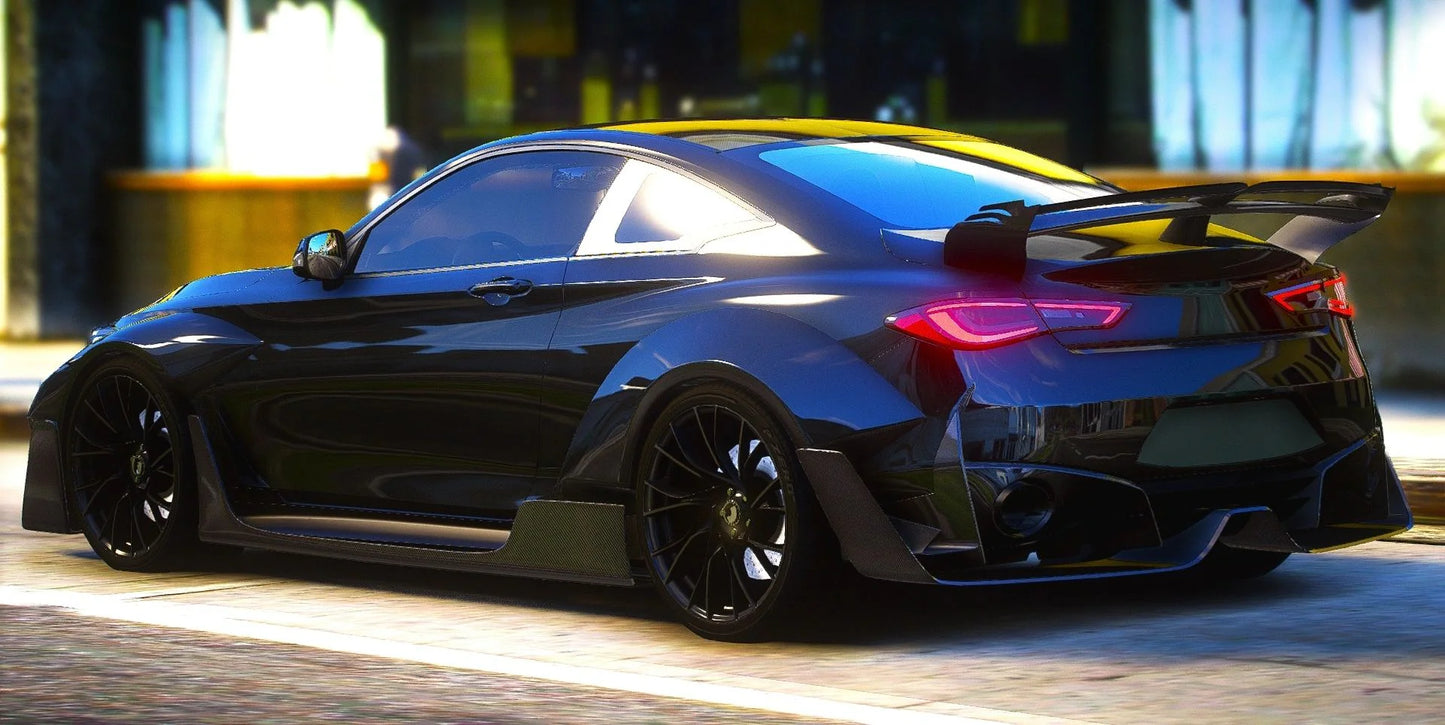 (Debadged) Infiniti Q60 Black S Hycade Edition | Zeed