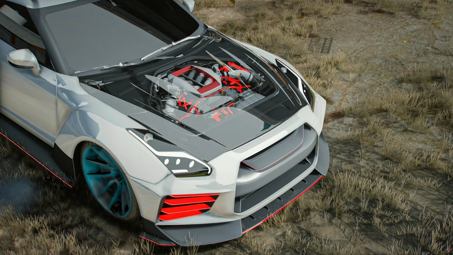 Nissan GTR BODYKIT Animated | YASHEX