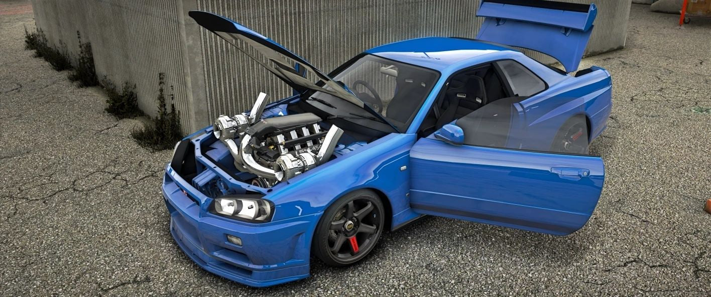 Nissan R34 Skyline with LSX 454 Twin Turbo Swap | 3RR0R