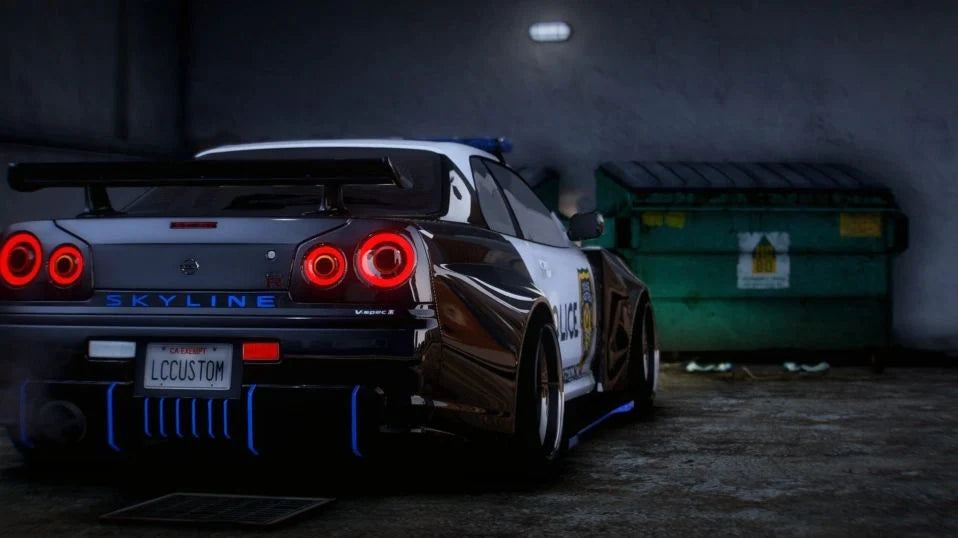 Nissan R34 Speedhunter Animated Lights Police | Legendary Cars